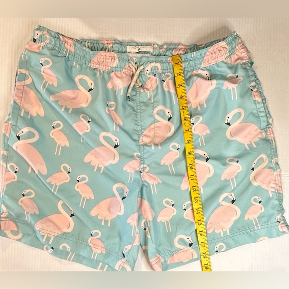 Trinity Coast Men’s Pink Flaming Baby Blue Swim Trunks Liner Size XL Pre-Owned - Picture 2 of 8